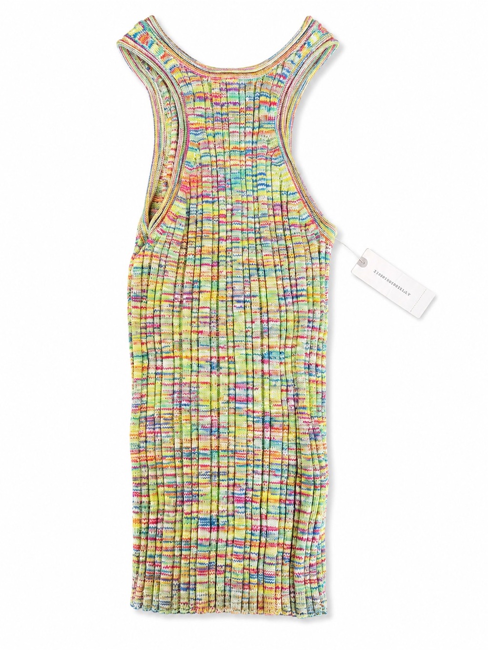 Anthropologie Multicolor Knit Tank in Pastel Rainbow Size Xs